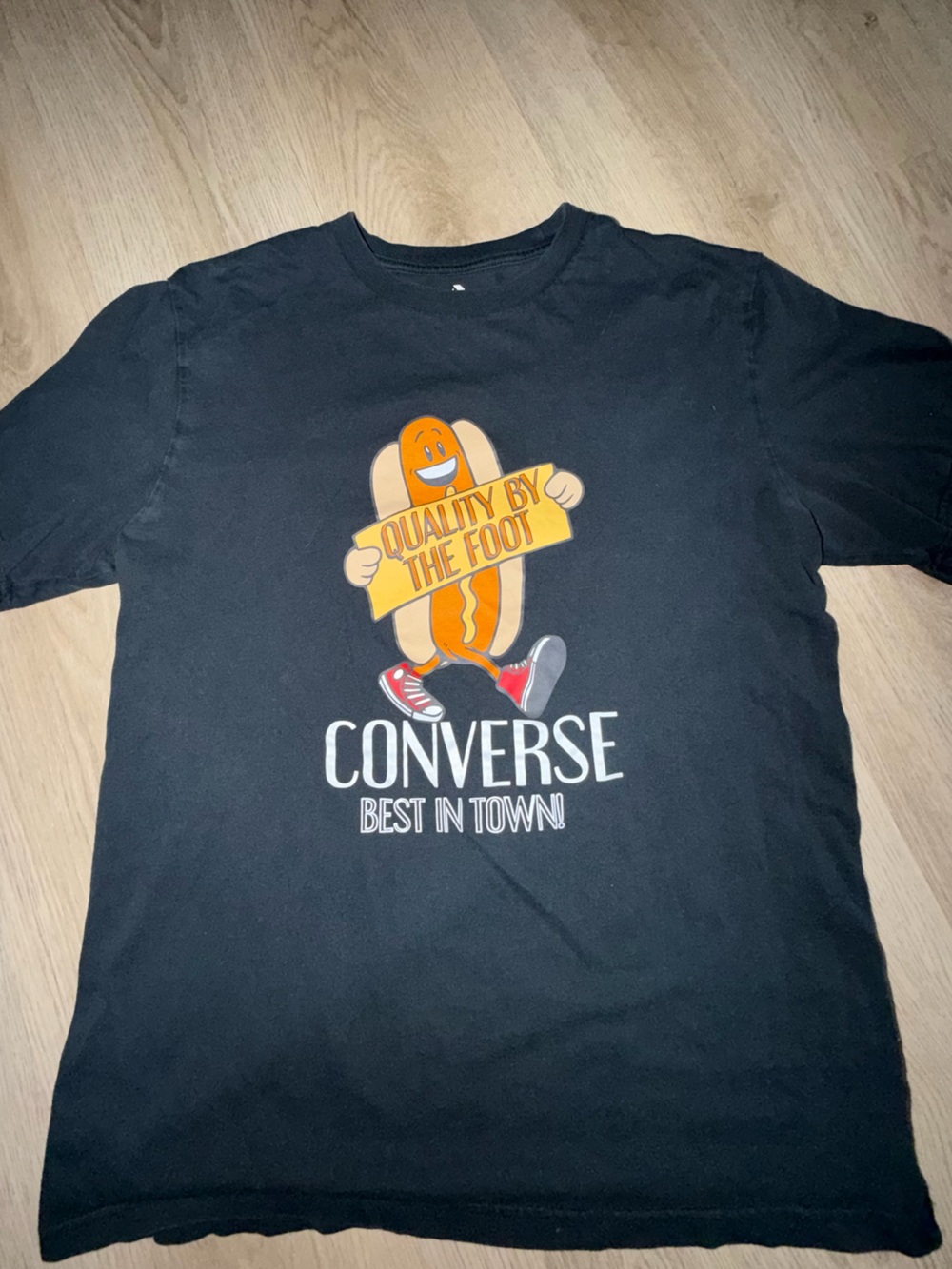 Converse Black Crewneck Tee with Subtle Logo